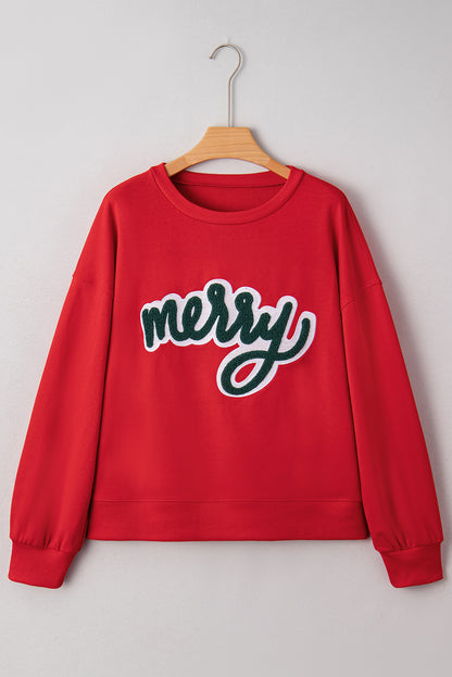 Merry Script Holiday Sweatshirt