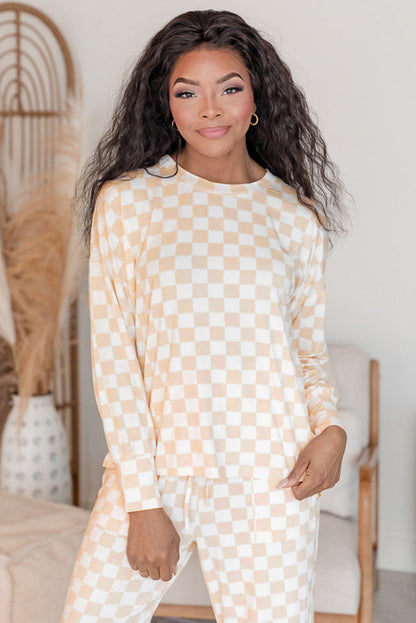 Checkered Print PJ Set