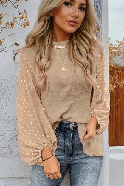Whispered Dots Long Sleeve Blouse