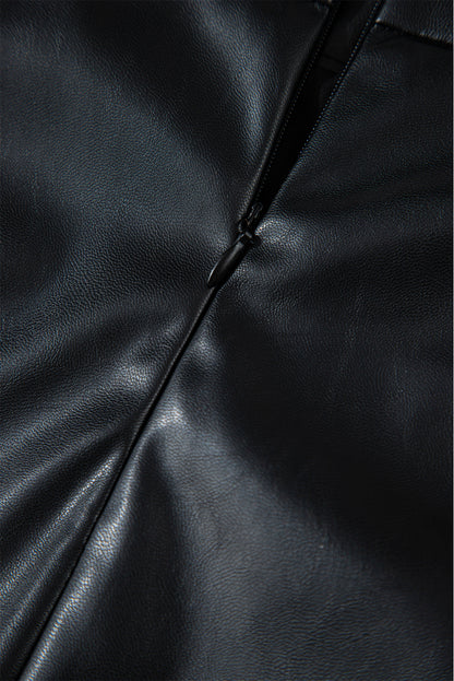 Midnight Edge Faux Leather Mini Skirt