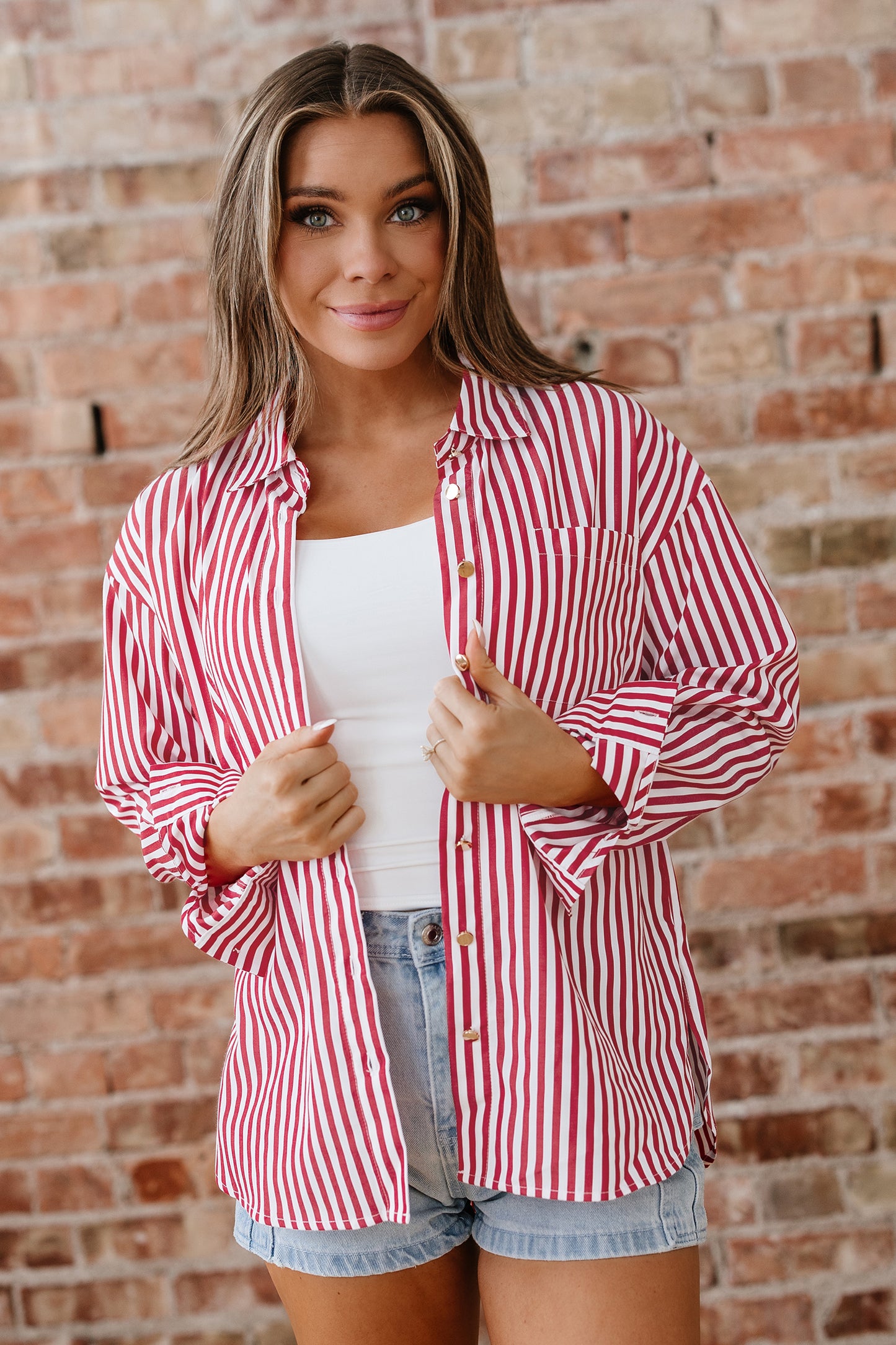 Rodeo Stripes Button-Up