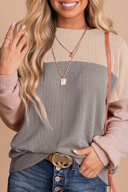 Harvest Blocks Long Sleeve Top