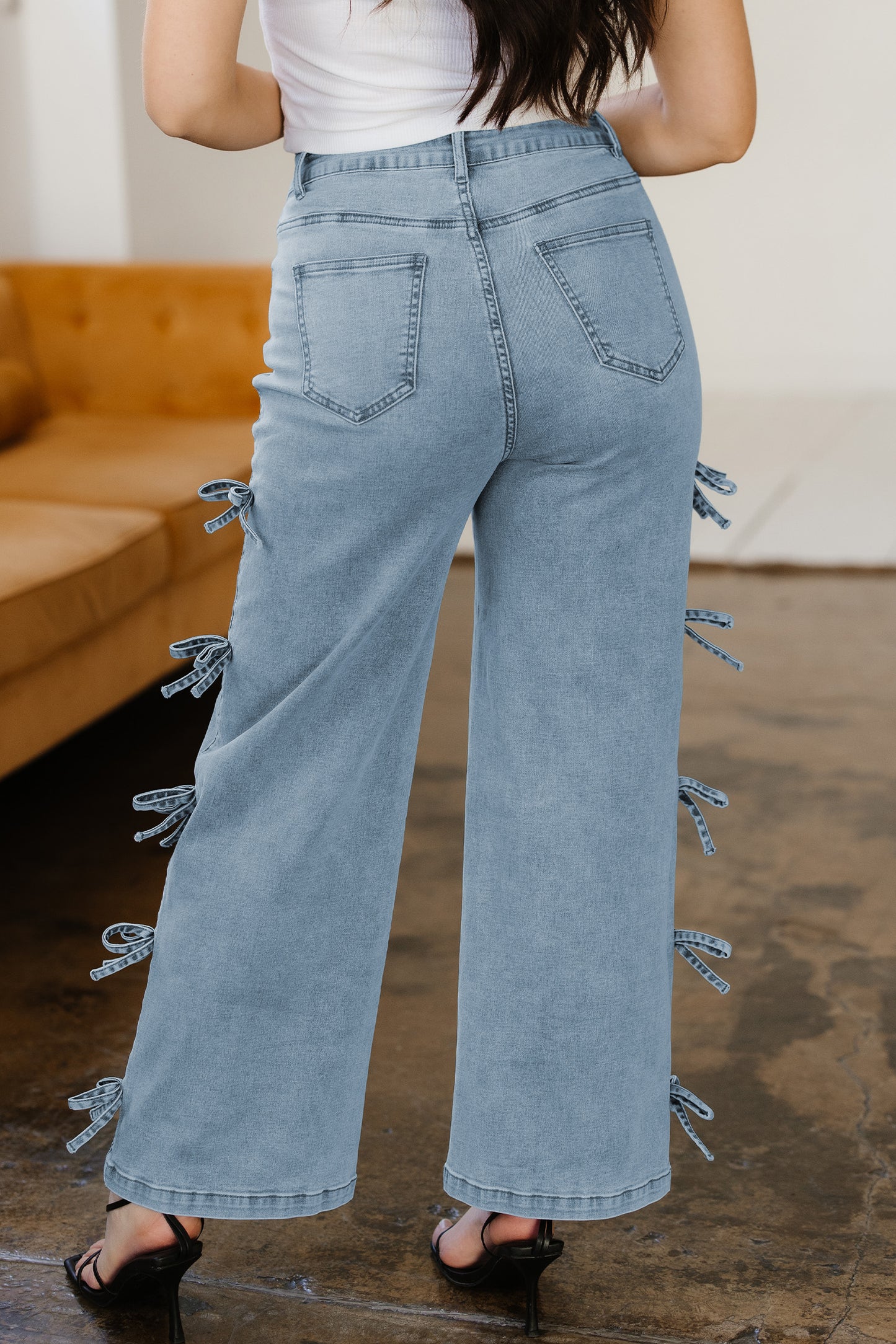 Bow Detail Crop Jeans