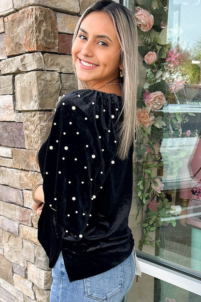 Velvet Pearl Elegance Top