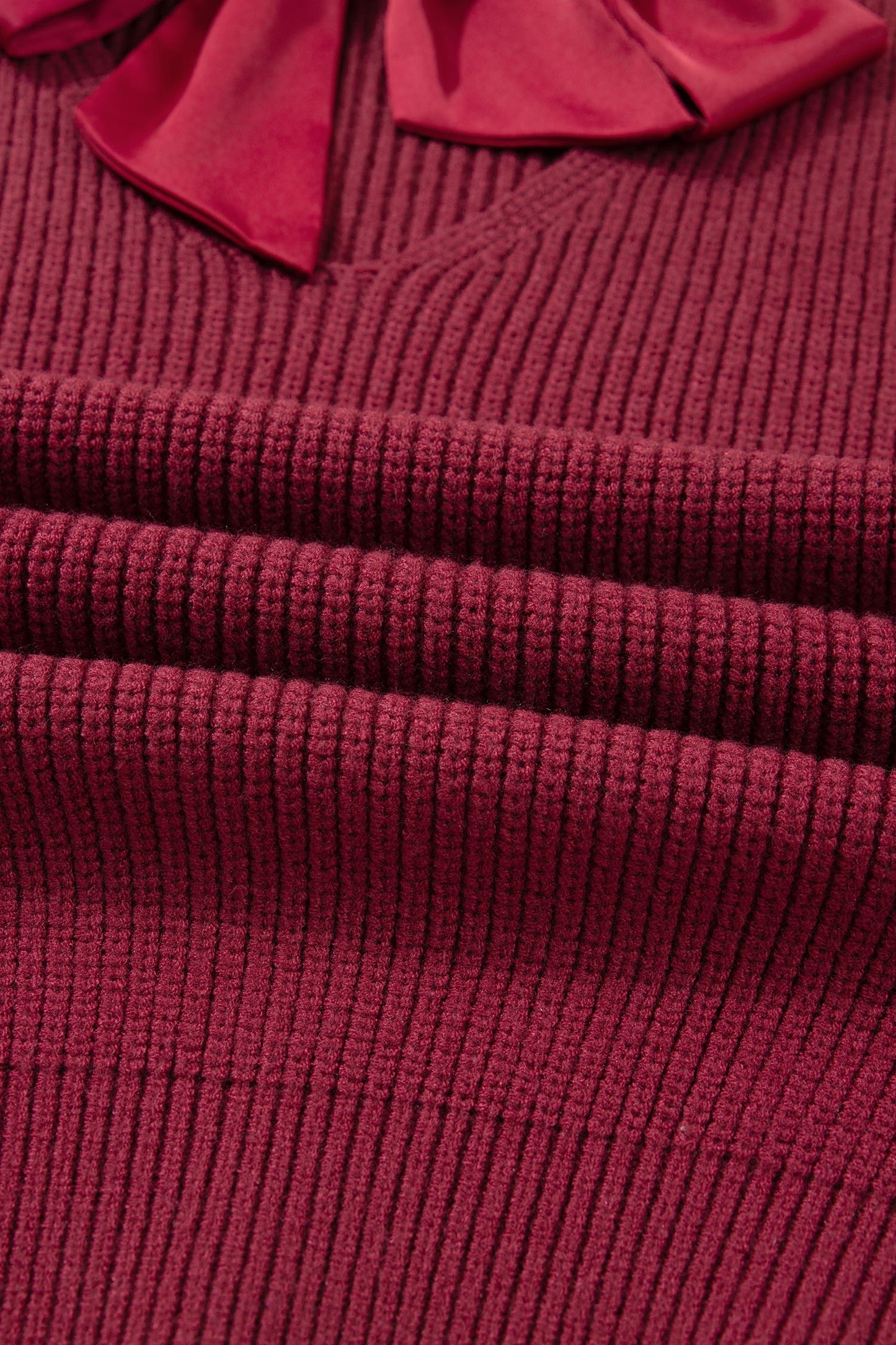 Ribbon Kiss Backless Sweater