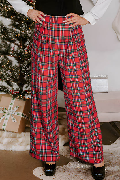 Holly Plaid Wide Leg Pants