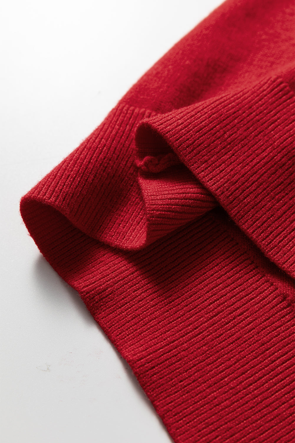 Scarlet Pearl Ruffle Sweater