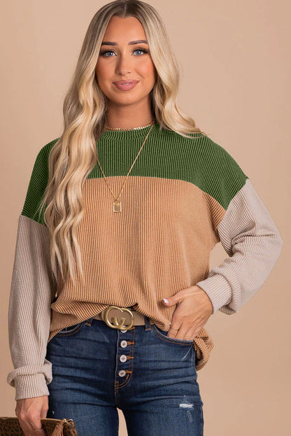 Harvest Blocks Long Sleeve Top