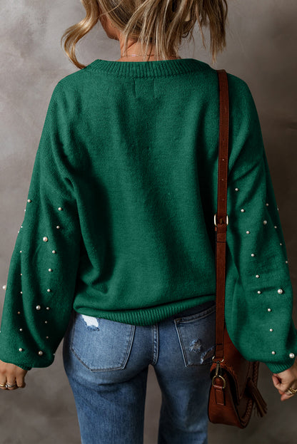 Emerald Pearl Charm Sweater