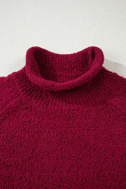 Cranberry Popcorn Knit Sweater