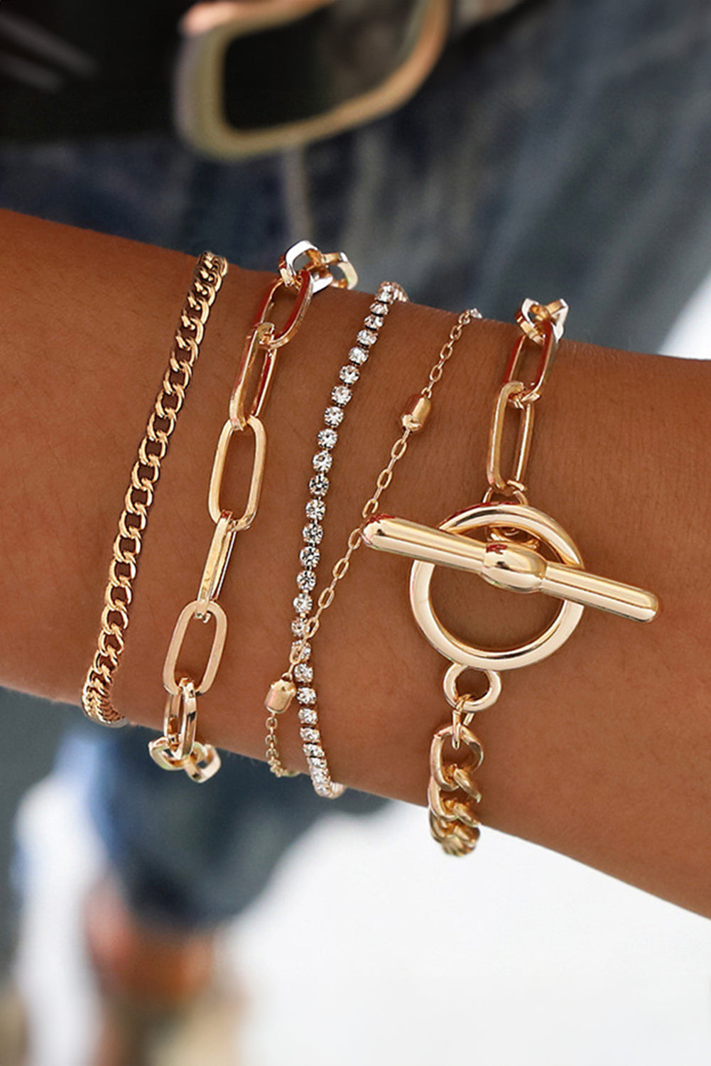 Rhinestone Bracelet Set