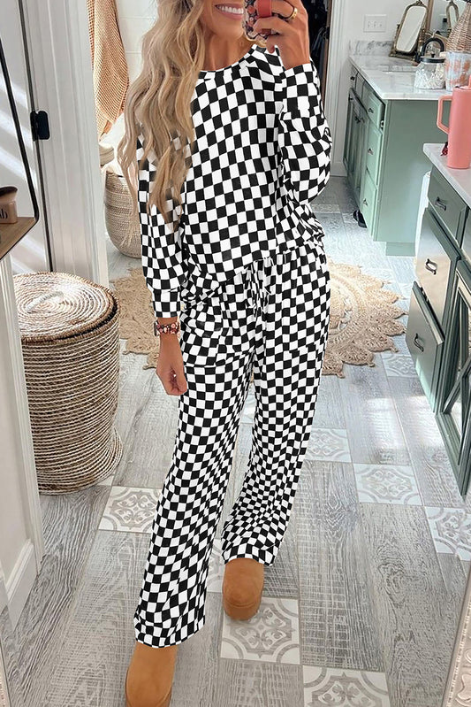 Checkered Print PJ Set