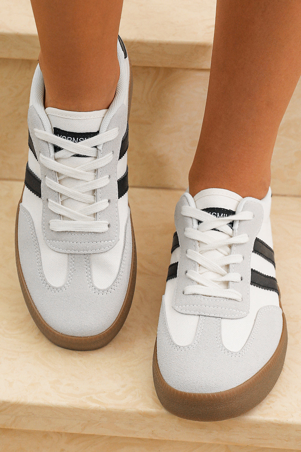 Lace-Up Flat Sneakers