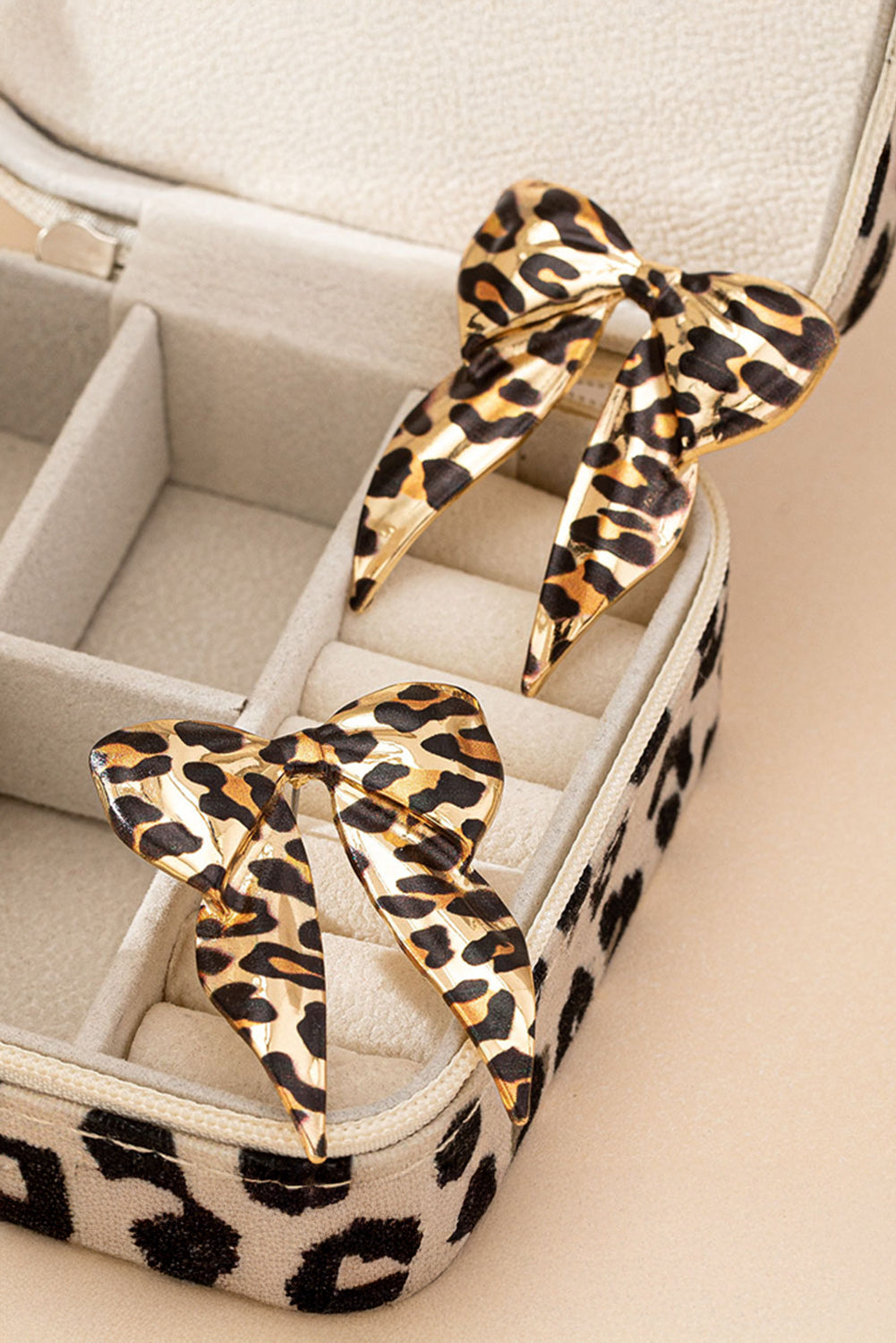 Leopard Bow Earrings
