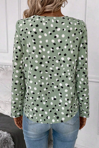 Playful Dots Long Sleeve Blouse
