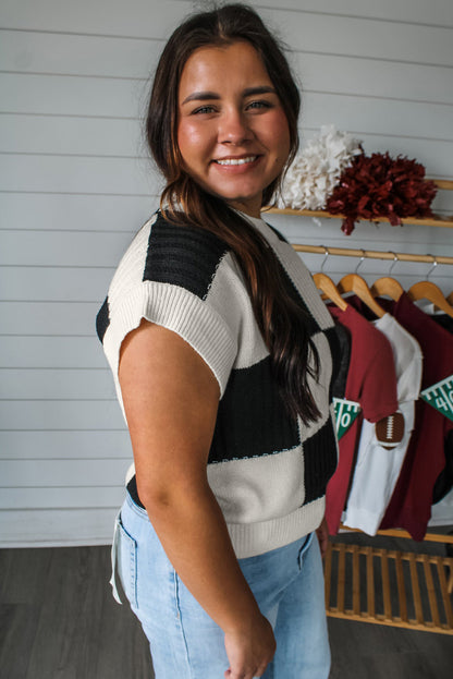 Plaid Patch Sweater