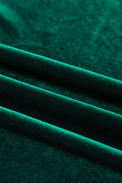 Emerald Allure Velvet Blouse