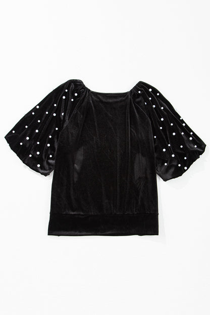 Velvet Pearl Elegance Top