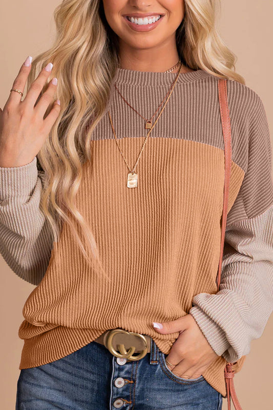 Harvest Blocks Long Sleeve Top