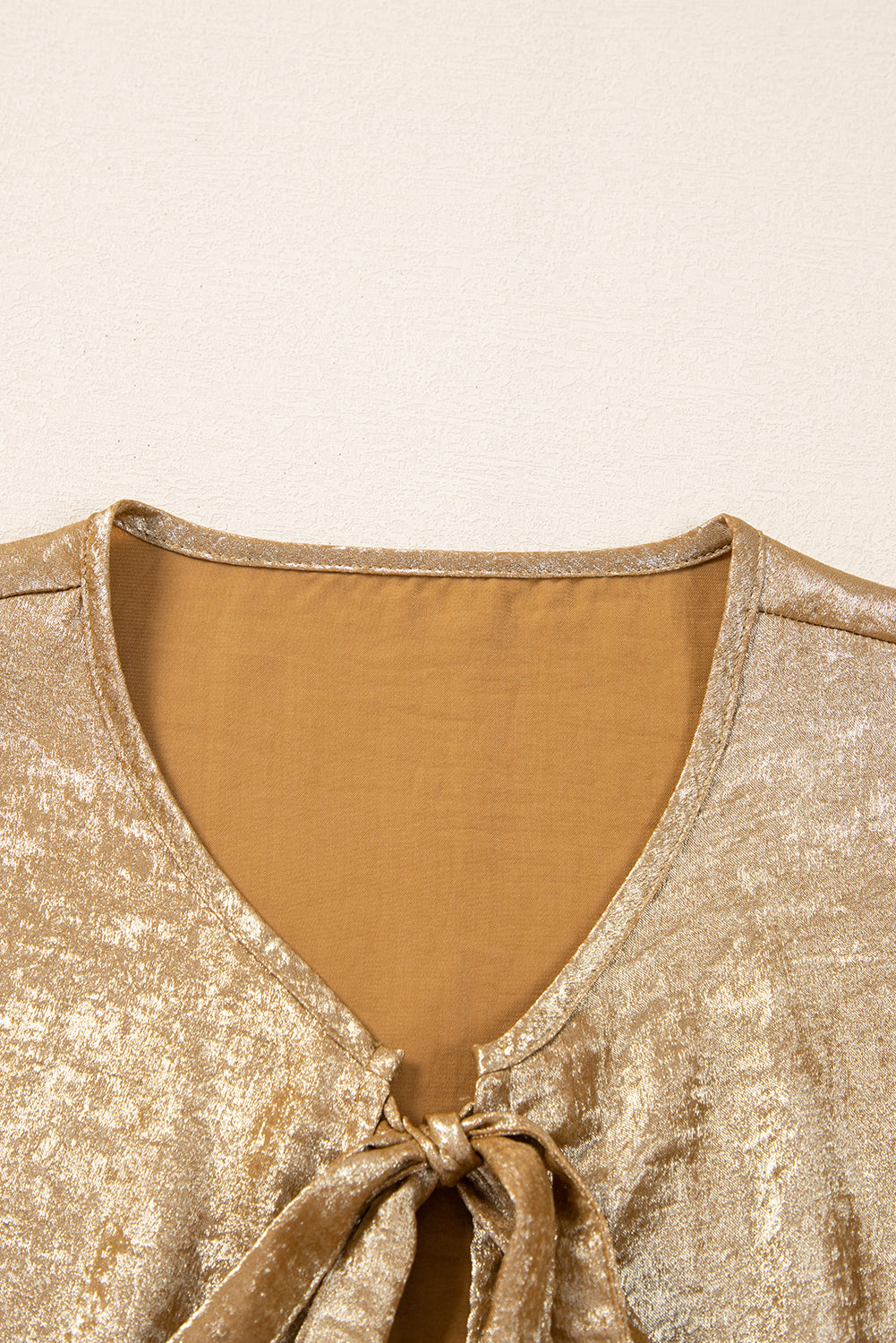 Golden Grace Tie Blouse