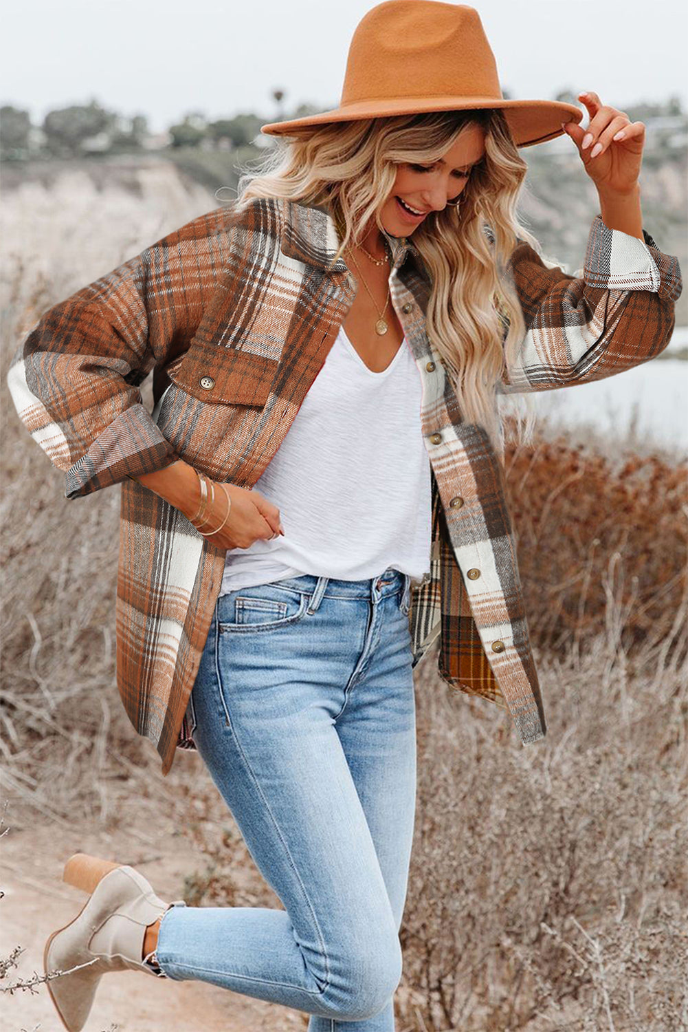 Chestnut Check Jacket