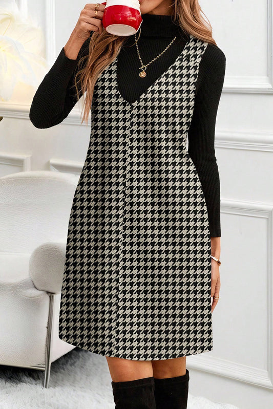 Classic Charm Houndstooth Shift Dress