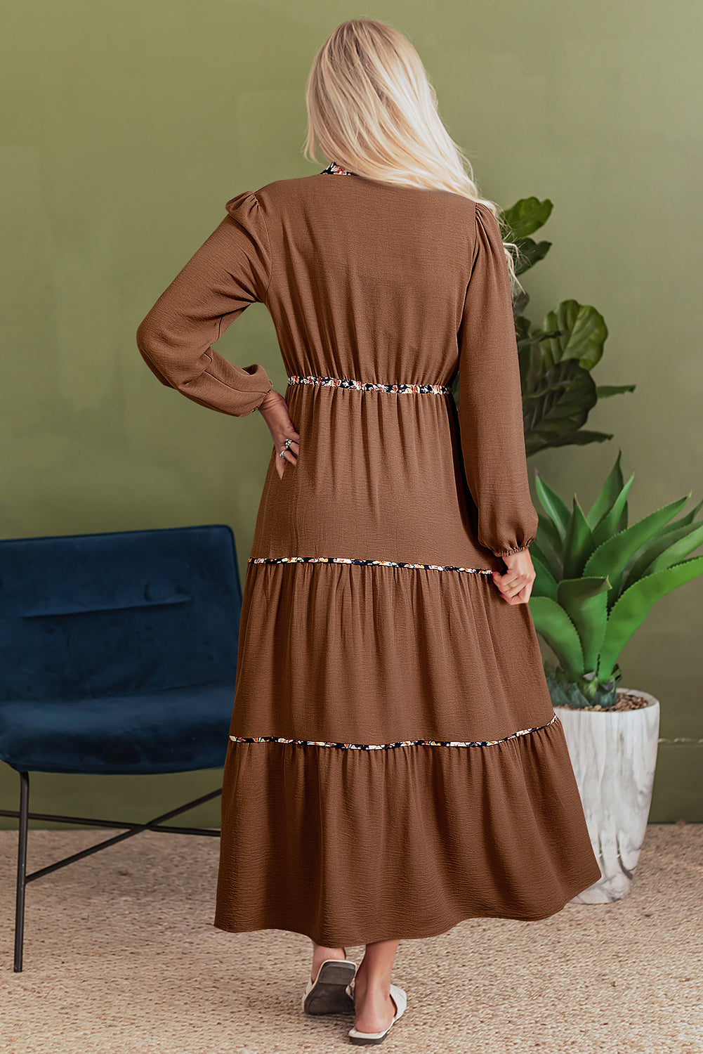 Rustic Bloom Maxi Dress