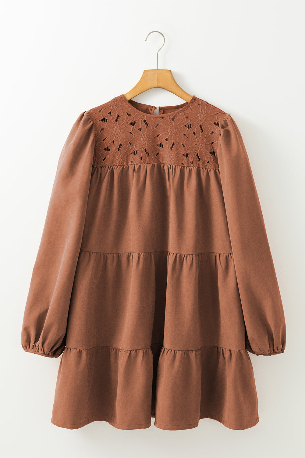 Chestnut Lace Mini Dress