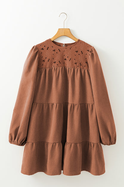 Chestnut Lace Mini Dress