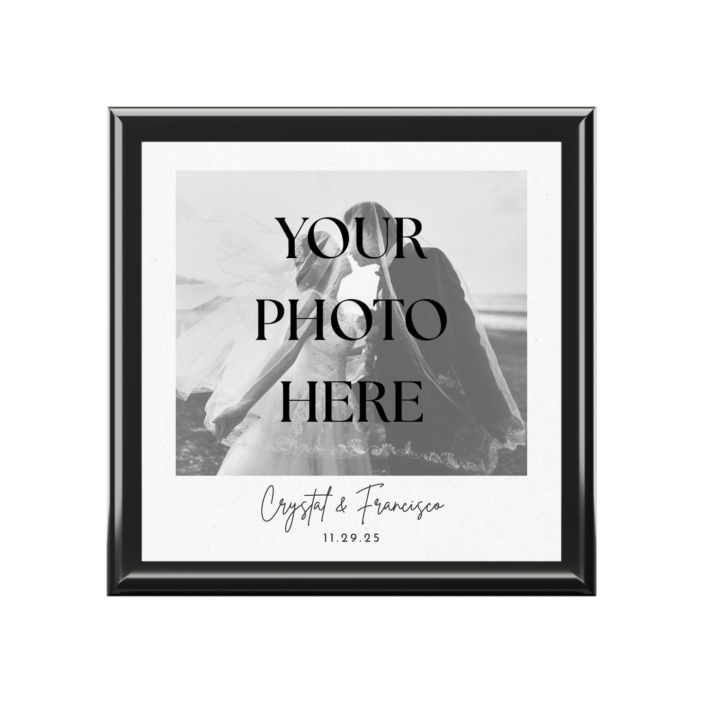 Elegant Photo Message Keepsake Jewelry Box