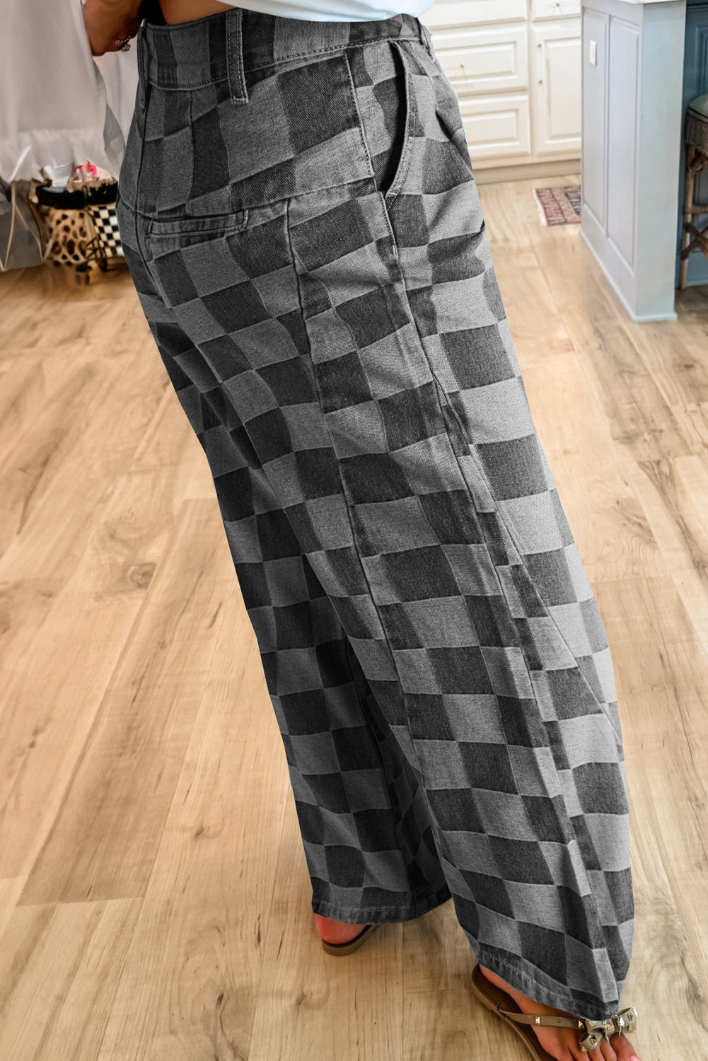 Retro Check Jeans