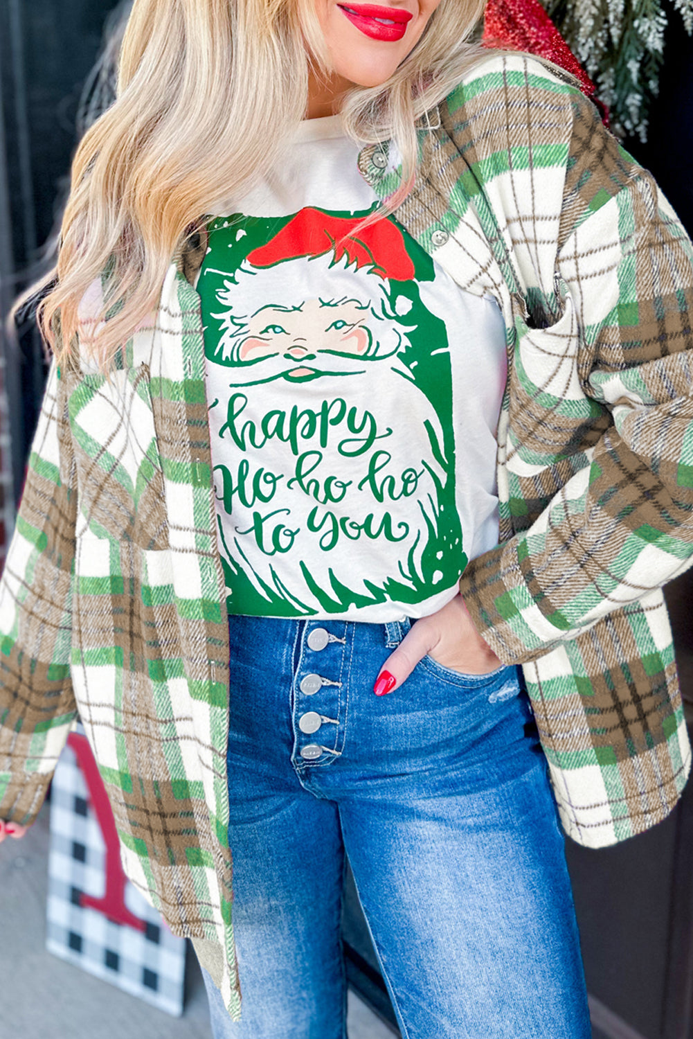 Holiday Hearth Plaid Shacket