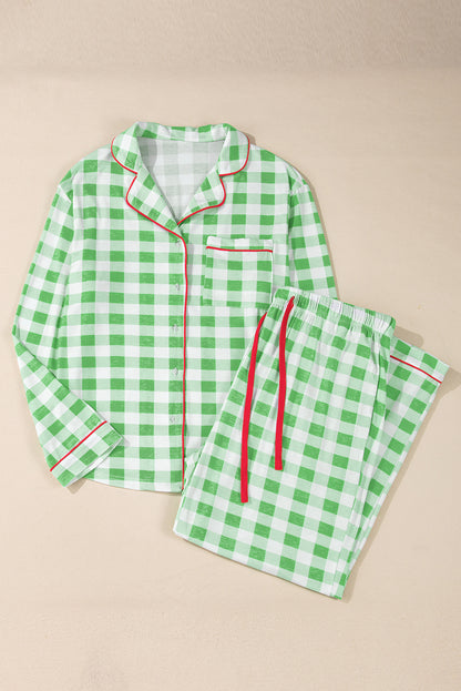 Mistletoe Check Plus Size Pajama Set