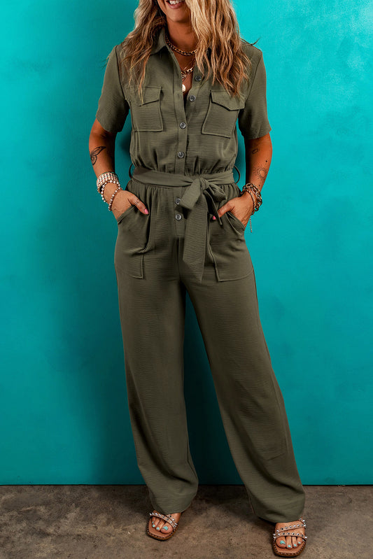Sage Utility Jumpsuit