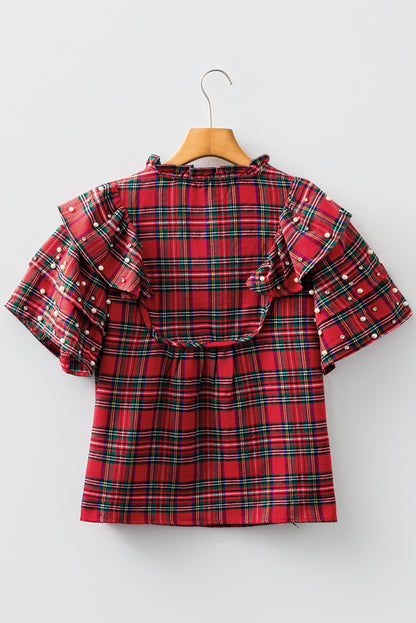 Holiday Charm Plaid Blouse