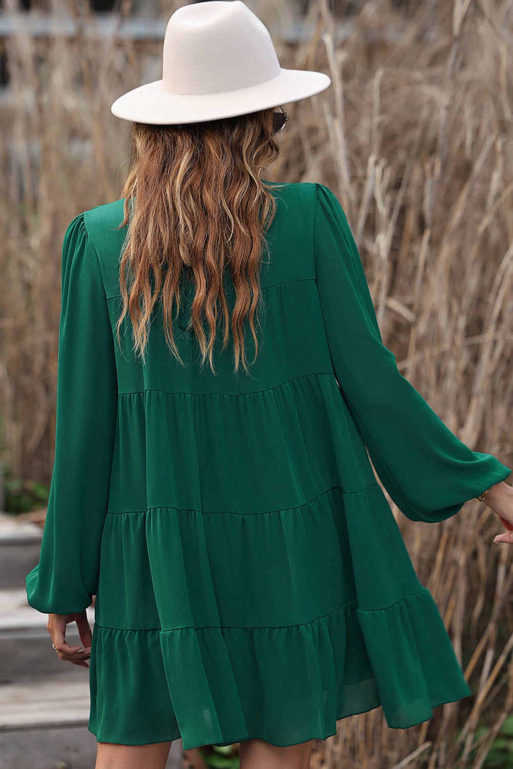 Emerald Grace Tiered Dress
