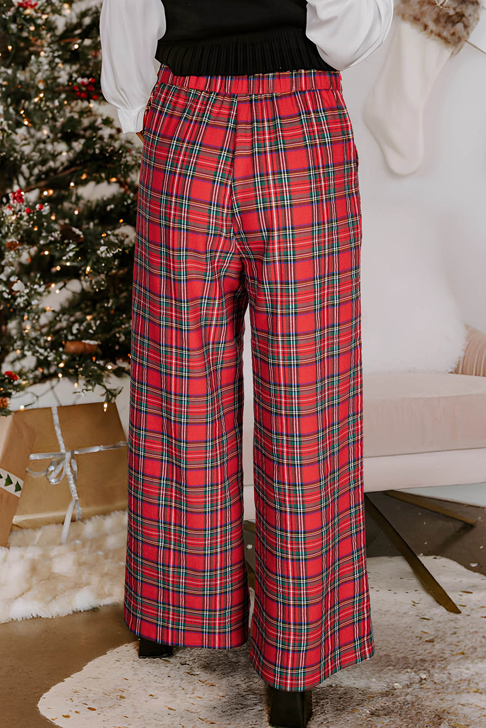 Holly Plaid Wide Leg Pants