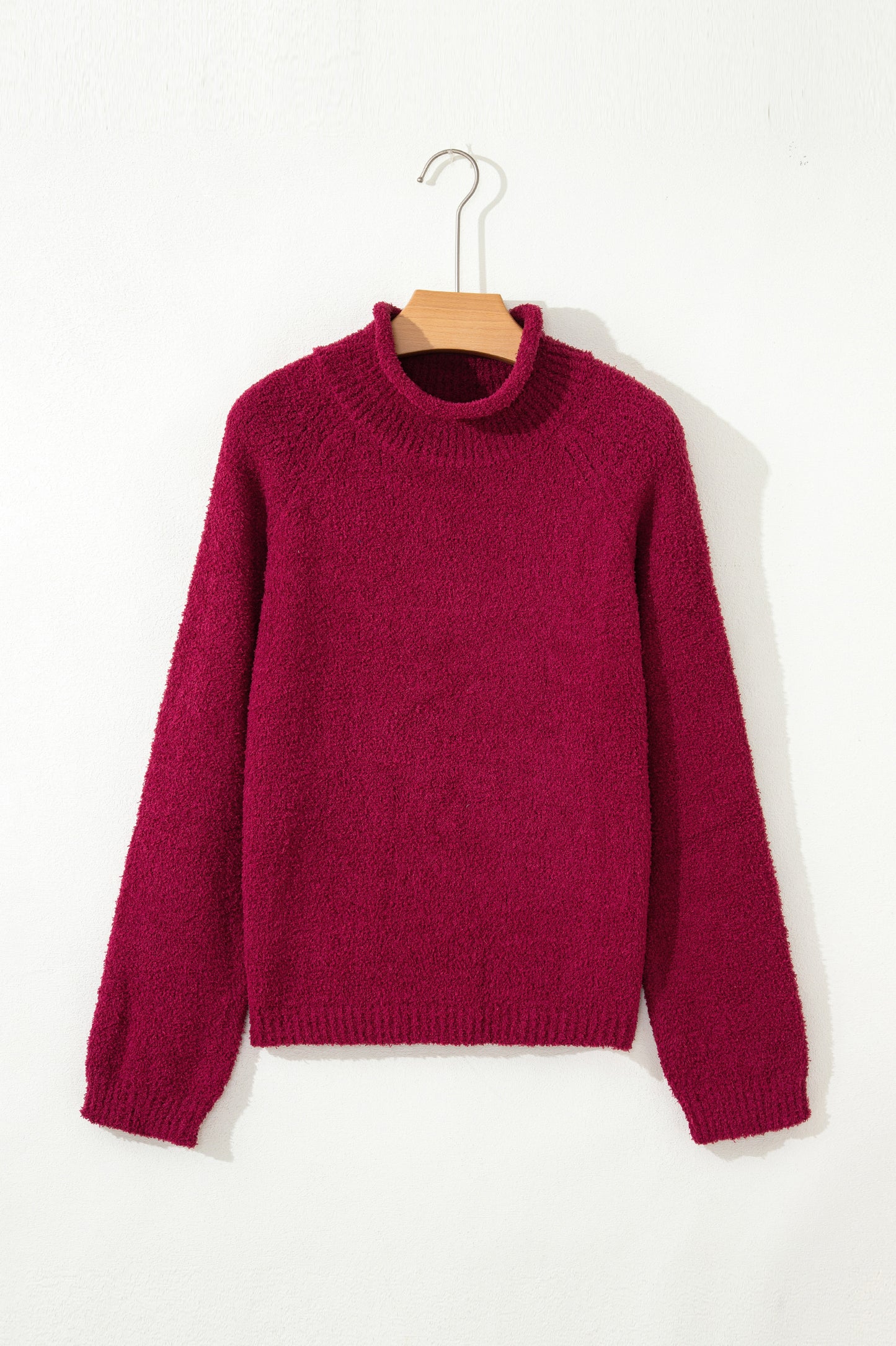 Cranberry Popcorn Knit Sweater