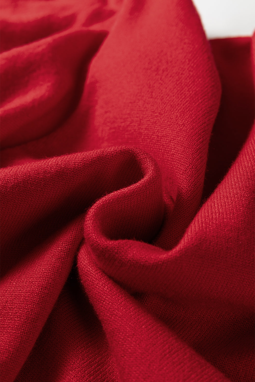 Scarlet Pearl Ruffle Sweater