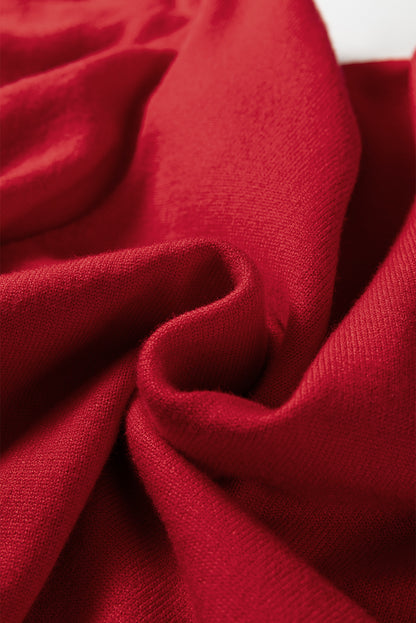 Scarlet Pearl Ruffle Sweater