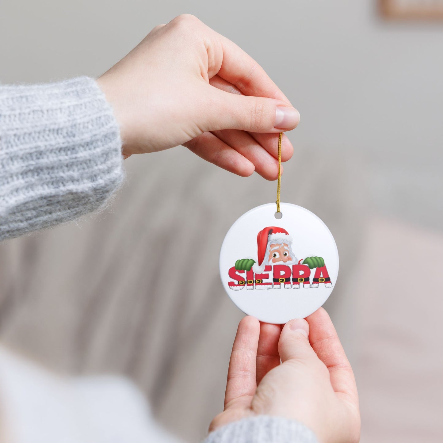 Santa Name Christmas Ornament