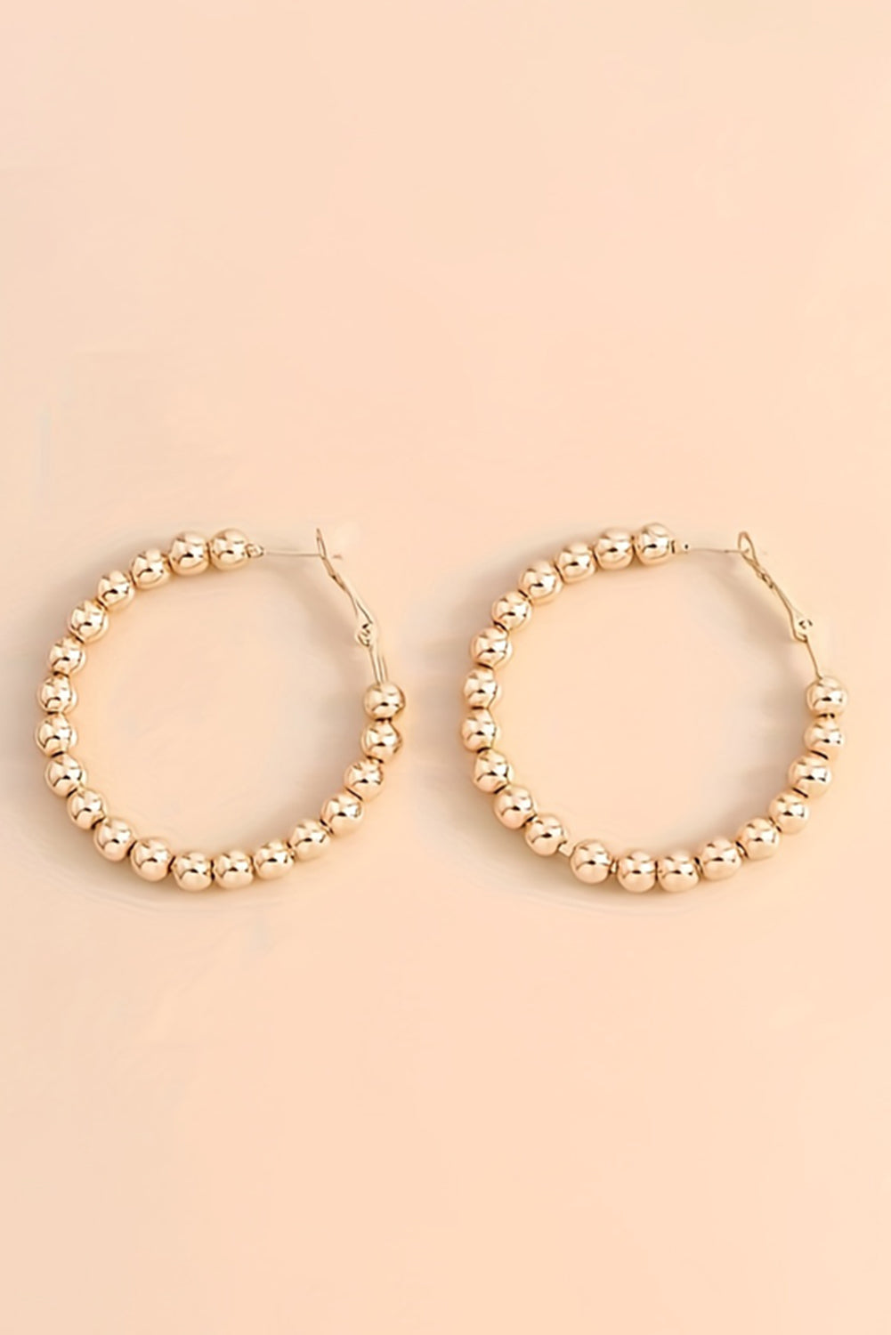 Golden Glow Beaded Hoops