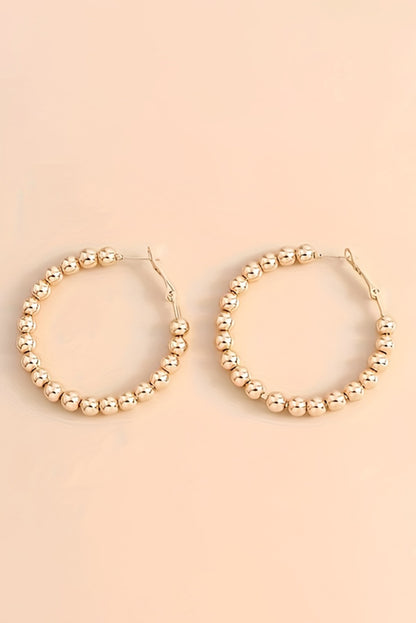 Golden Glow Beaded Hoops