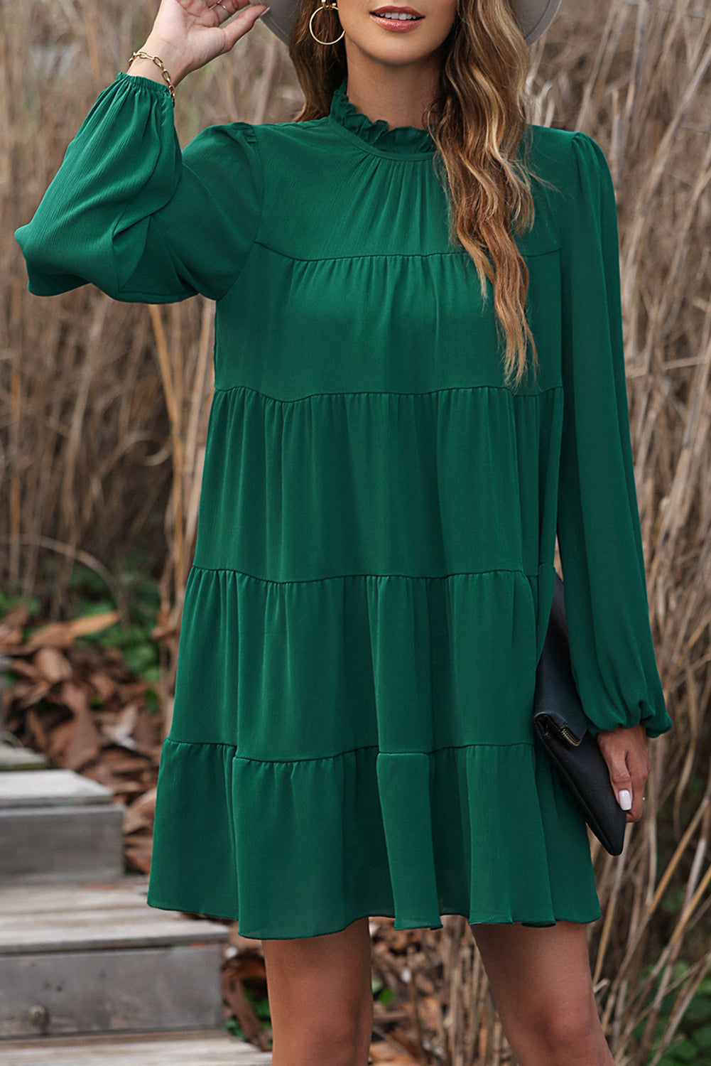 Emerald Grace Tiered Dress