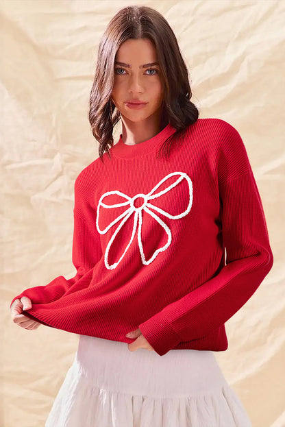 Holiday Bow Knit Sweater