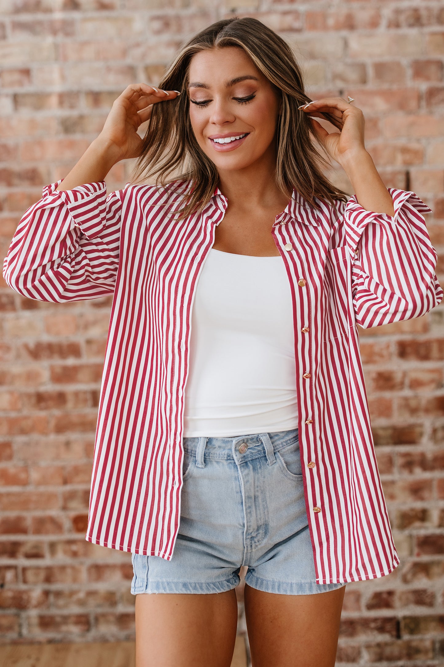 Rodeo Stripes Button-Up