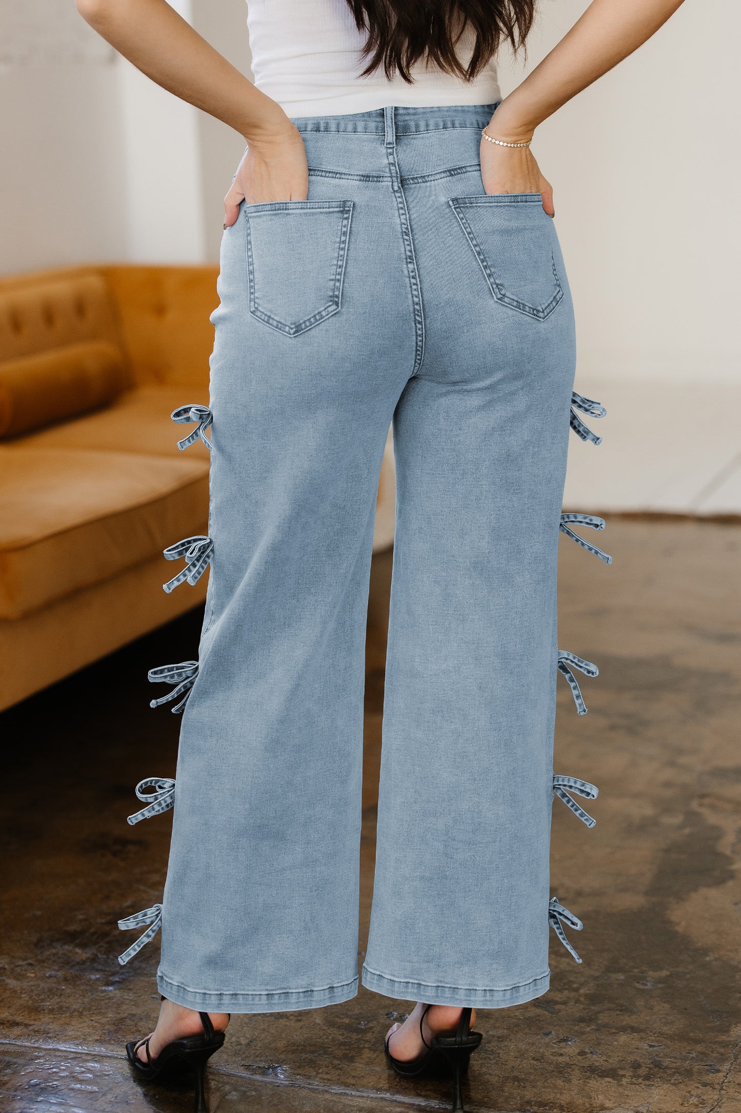 Bow Detail Crop Jeans