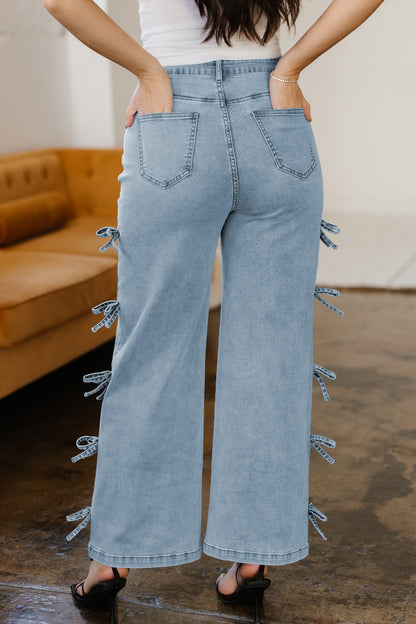 Bow Detail Crop Jeans
