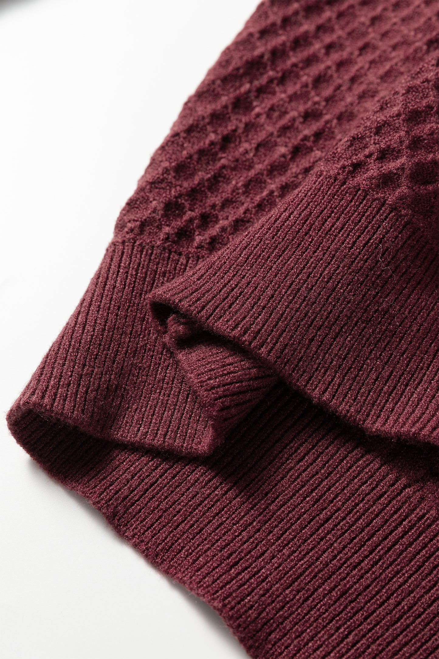 Crimson Lace Trim Sweater