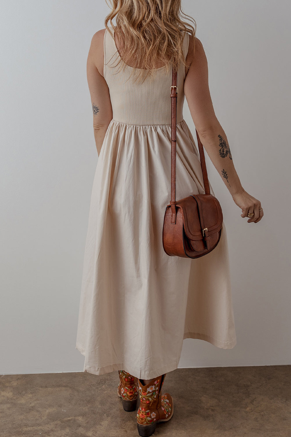 Sandstone Glow Maxi Dress